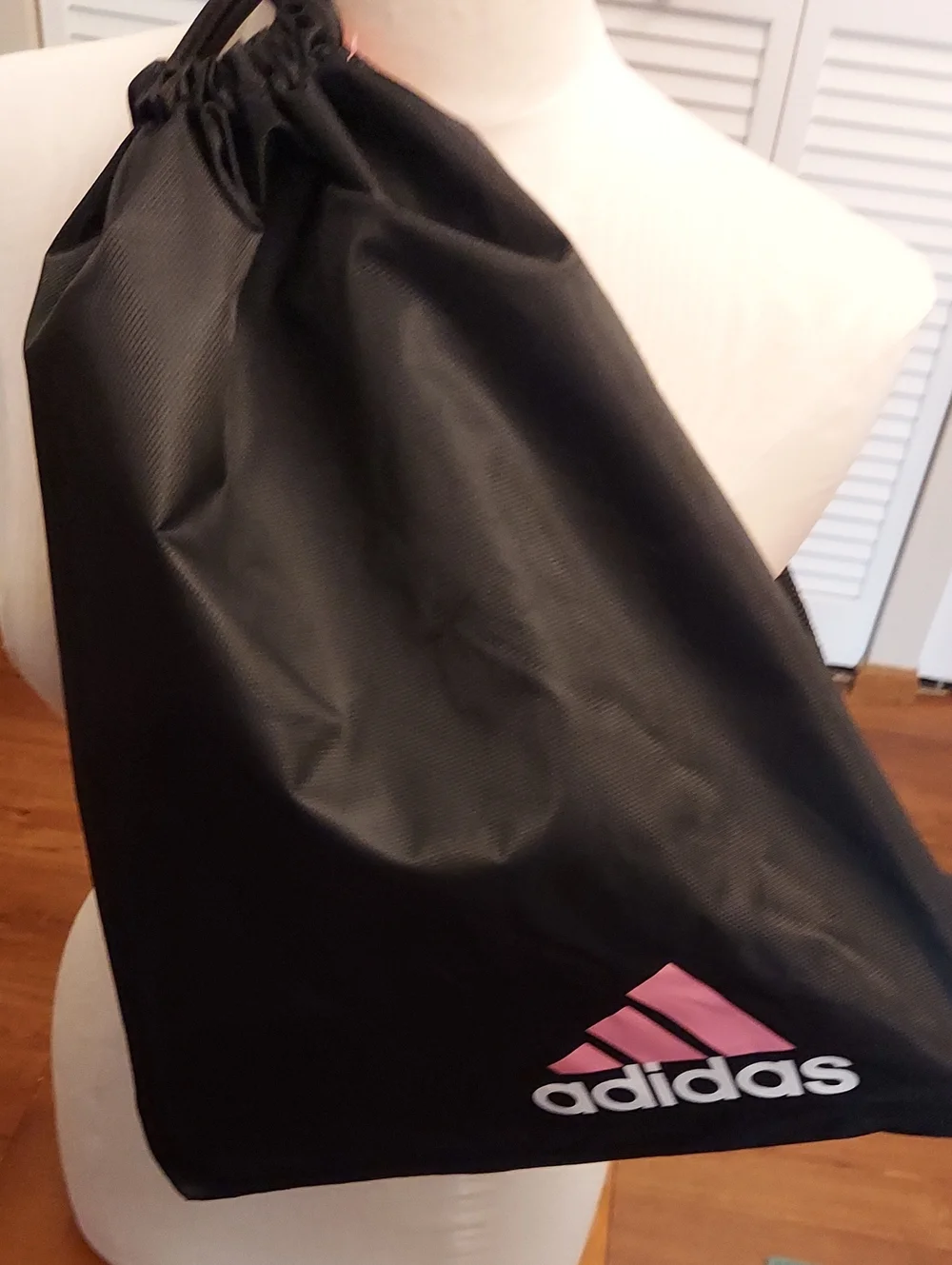 adidas Pink and Black Drawstring Backpack